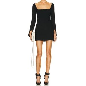 Khaite Tate Black Long Sleeve Dress